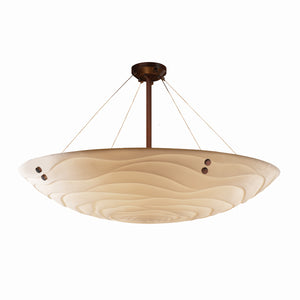 Justice Designs - PNA-9659-35-WAVE-DBRZ-F1 - 12 Light Semi-Flush Mount - Porcelina - Dark Bronze