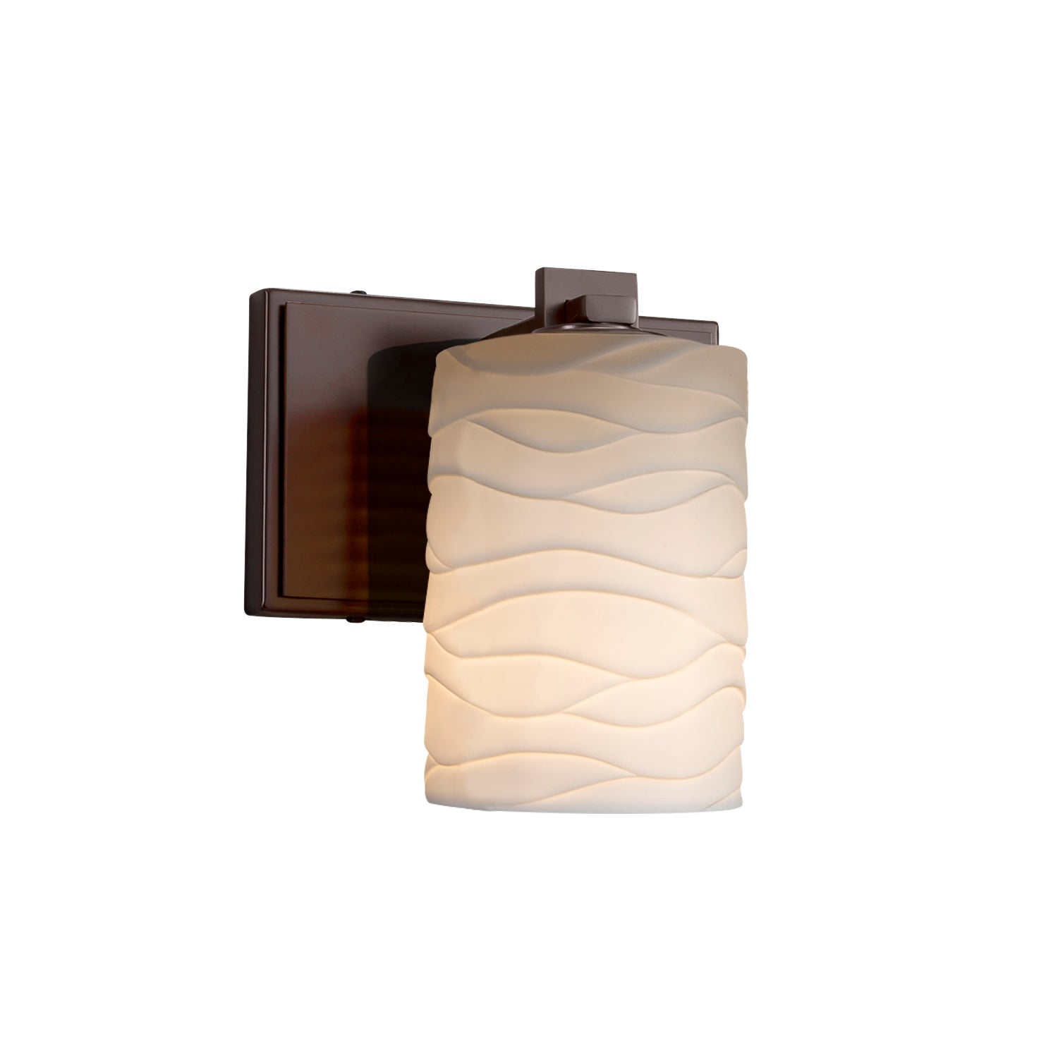 Justice Designs - POR-8441-10-WAVE-DBRZ - One Light Wall Sconce - Limoges - Dark Bronze