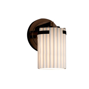 Justice Designs - POR-8451-10-PLET-DBRZ - One Light Wall Sconce - Limoges - Dark Bronze