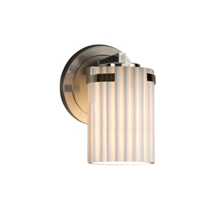 Justice Designs - POR-8451-10-PLET-NCKL - One Light Wall Sconce - Limoges - Brushed Nickel