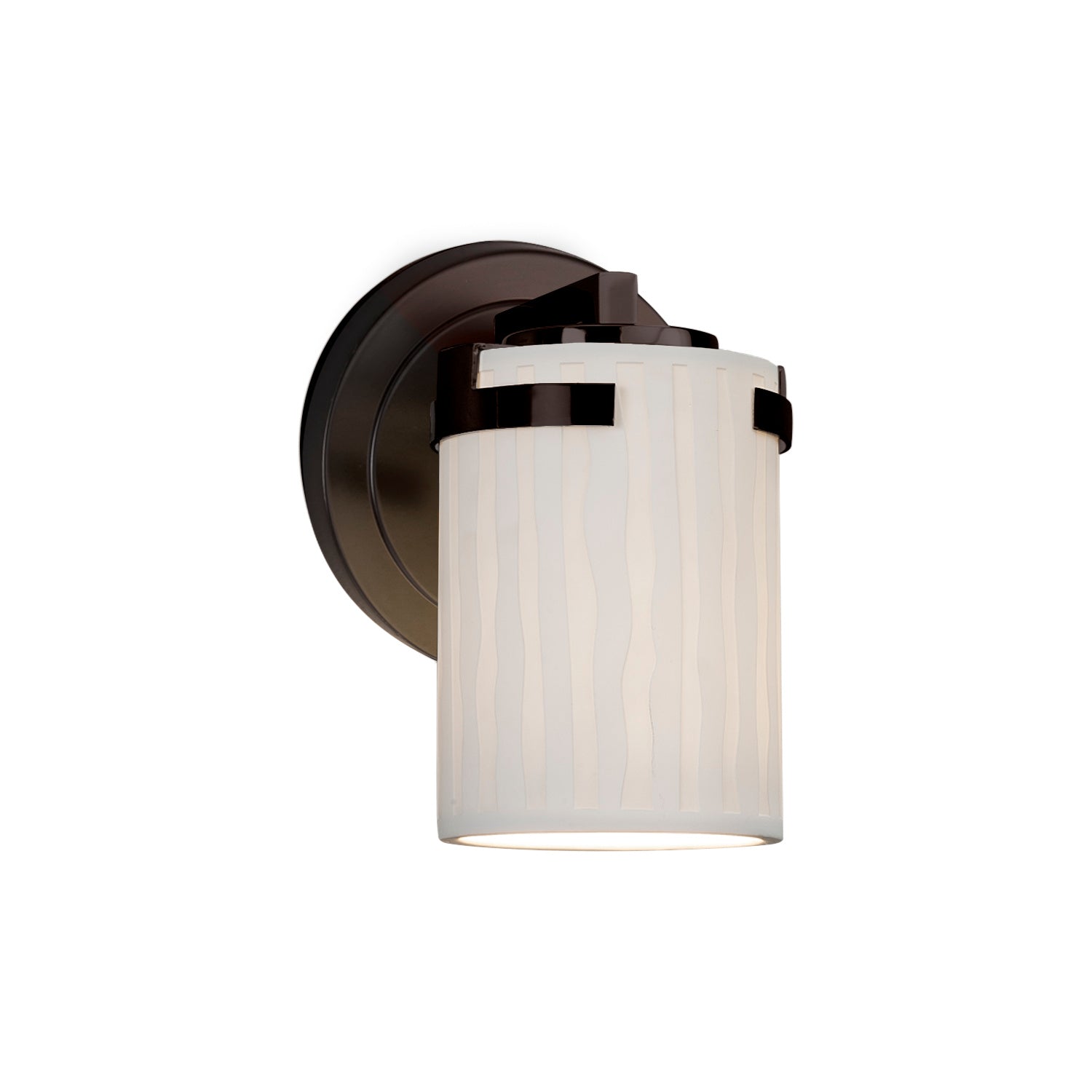 Justice Designs - POR-8451-10-WFAL-DBRZ - One Light Wall Sconce - Limoges - Dark Bronze