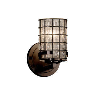 Justice Designs - WGL-8451-10-GRCB-DBRZ - One Light Wall Sconce - Wire Glass - Dark Bronze