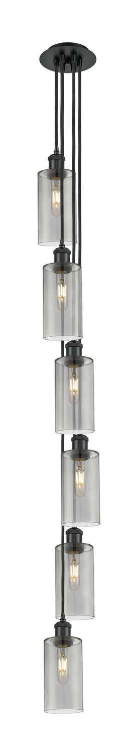 Innovations - 106B-6P-BK-G434-7SM - Six Light Pendant - Downtown Urban - Matte Black