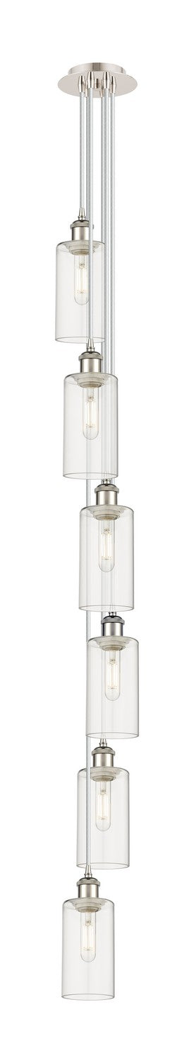 Innovations - 106B-6P-PN-G434-7CL - Six Light Pendant - Downtown Urban - Polished Nickel