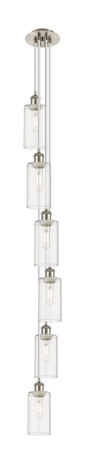 Innovations - 106B-6P-SN-G434-7CL - Six Light Pendant - Downtown Urban - Brushed Satin Nickel