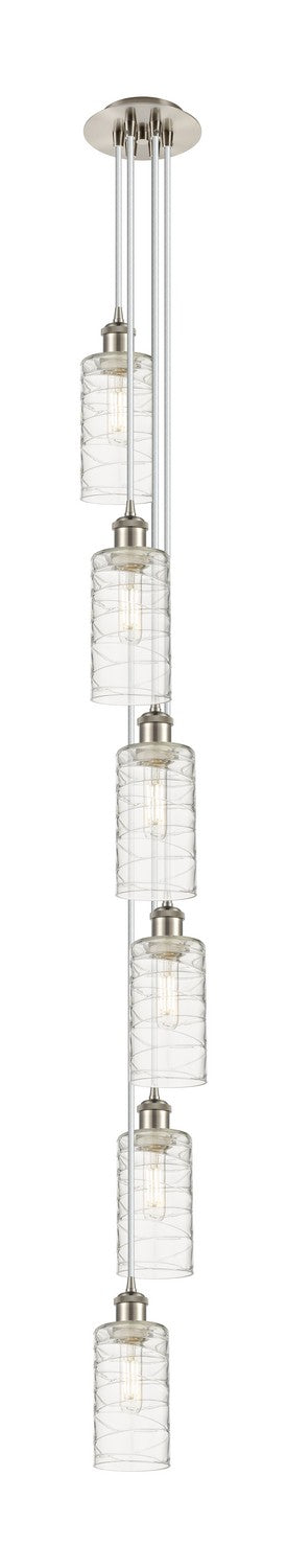 Innovations - 106B-6P-SN-G434-7DE - Six Light Pendant - Downtown Urban - Brushed Satin Nickel