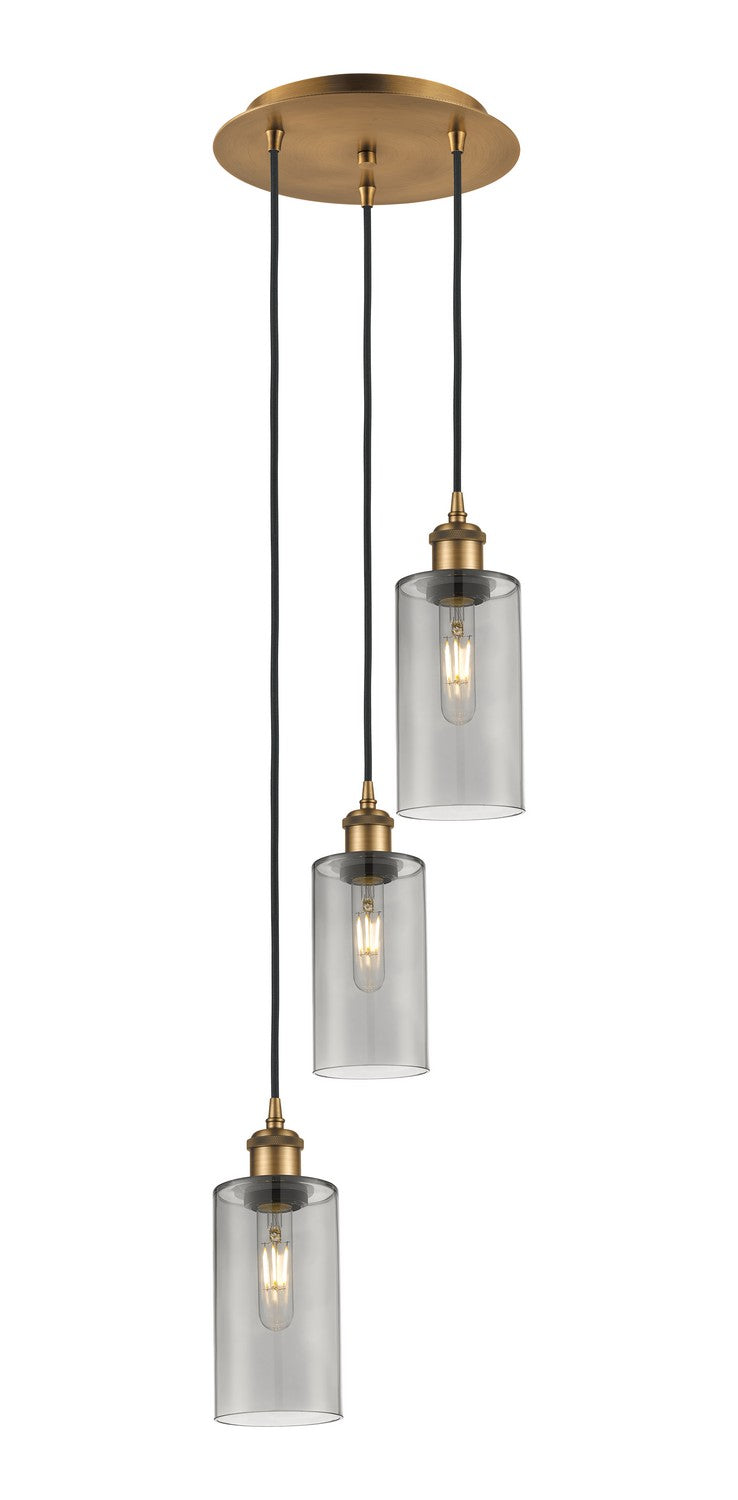 Innovations - 113B-3P-BB-G434-7SM - Three Light Pendant - Downtown Urban - Brushed Brass