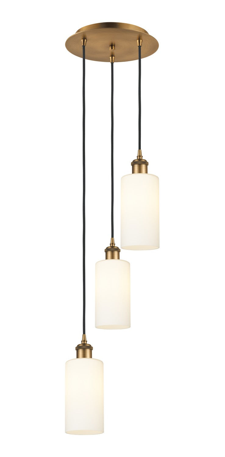 Innovations - 113B-3P-BB-G434-7WH - Three Light Pendant - Downtown Urban - Brushed Brass