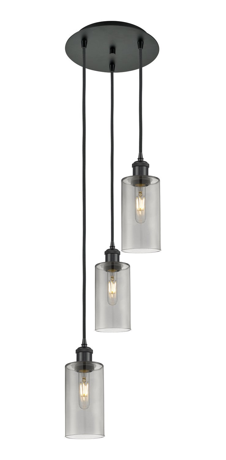 Innovations - 113B-3P-BK-G434-7SM - Three Light Pendant - Downtown Urban - Matte Black