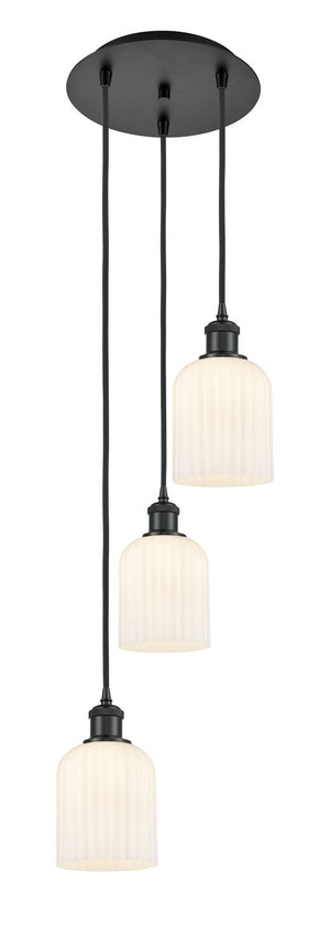 Innovations - 113B-3P-BK-G559-5GWH - Three Light Pendant - Ballston - Matte Black