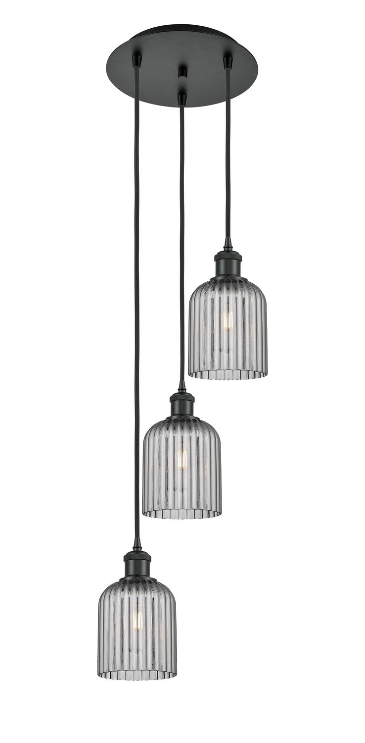 Innovations - 113B-3P-BK-G559-5SM - Three Light Pendant - Ballston - Matte Black