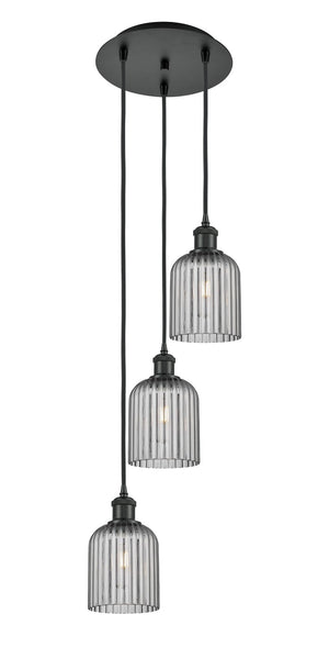 Innovations - 113B-3P-BK-G559-5SM - Three Light Pendant - Ballston - Matte Black