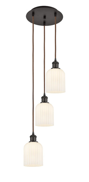 Innovations - 113B-3P-OB-G559-5GWH - Three Light Pendant - Ballston - Oil Rubbed Bronze