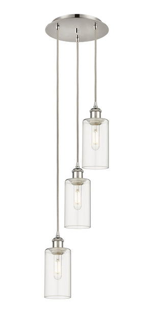 Innovations - 113B-3P-PN-G434-7CL - Three Light Pendant - Downtown Urban - Polished Nickel