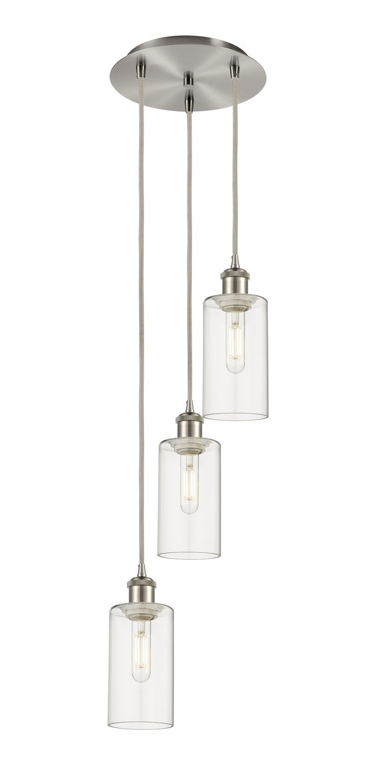 Innovations - 113B-3P-SN-G434-7CL - Three Light Pendant - Downtown Urban - Brushed Satin Nickel