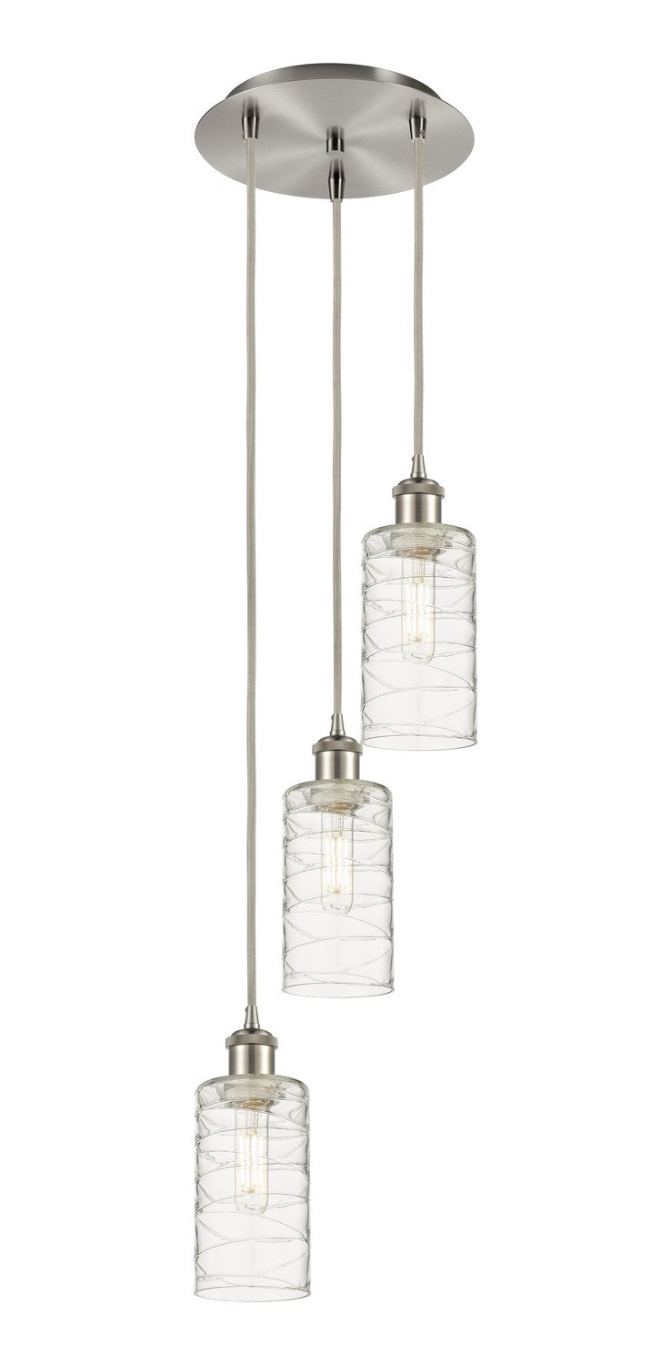 Innovations - 113B-3P-SN-G434-7DE - Three Light Pendant - Downtown Urban - Brushed Satin Nickel