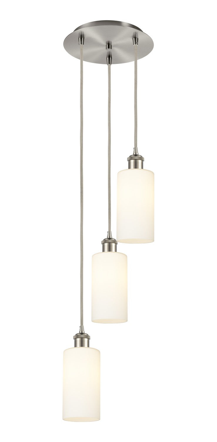 Innovations - 113B-3P-SN-G434-7WH - Three Light Pendant - Downtown Urban - Brushed Satin Nickel