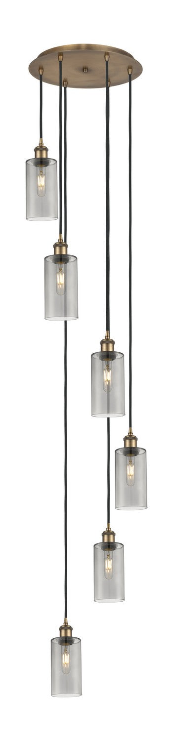 Innovations - 116B-6P-BB-G434-7SM - Six Light Pendant - Downtown Urban - Brushed Brass