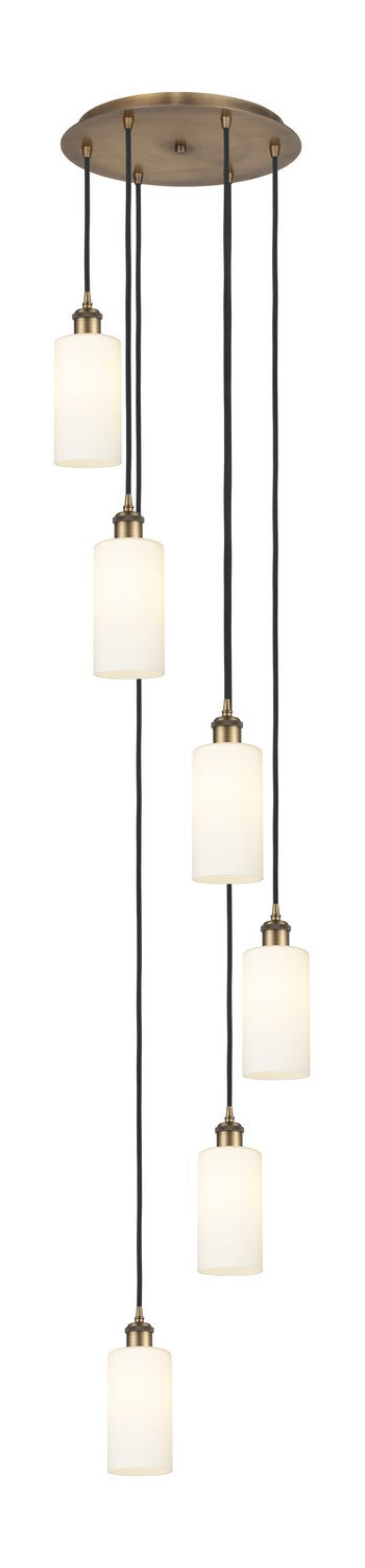 Innovations - 116B-6P-BB-G434-7WH - Six Light Pendant - Downtown Urban - Brushed Brass