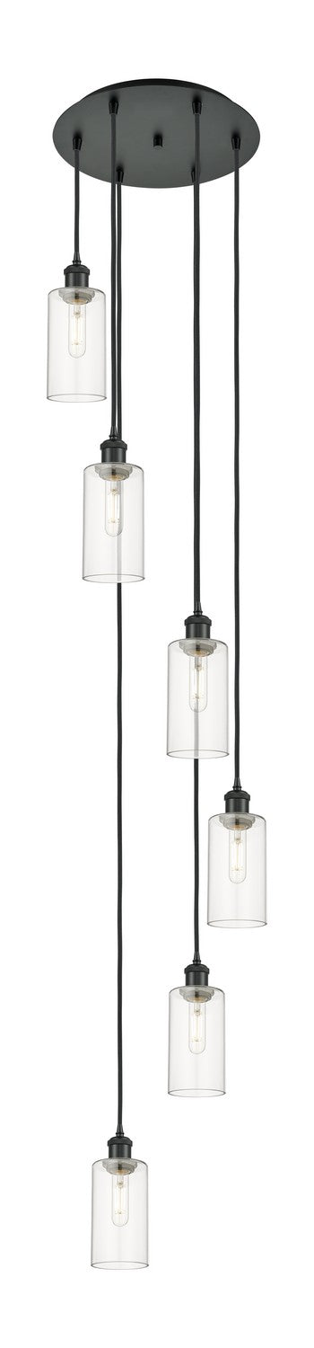 Innovations - 116B-6P-BK-G434-7CL - Six Light Pendant - Downtown Urban - Matte Black