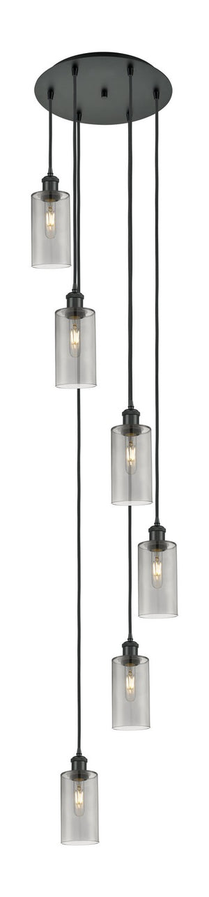 Innovations - 116B-6P-BK-G434-7SM - Six Light Pendant - Downtown Urban - Matte Black