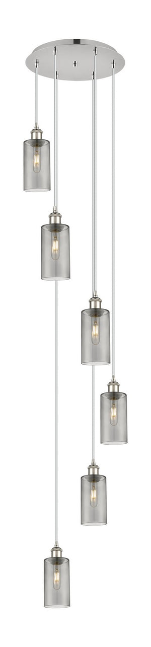 Innovations - 116B-6P-PN-G434-7SM - Six Light Pendant - Downtown Urban - Polished Nickel