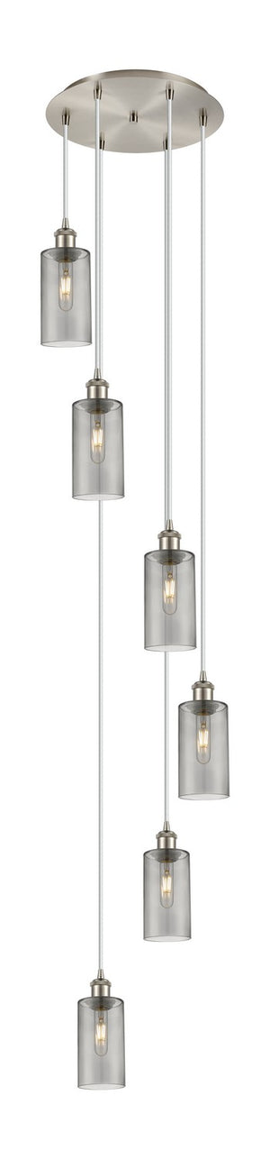 Innovations - 116B-6P-SN-G434-7SM - Six Light Pendant - Downtown Urban - Brushed Satin Nickel