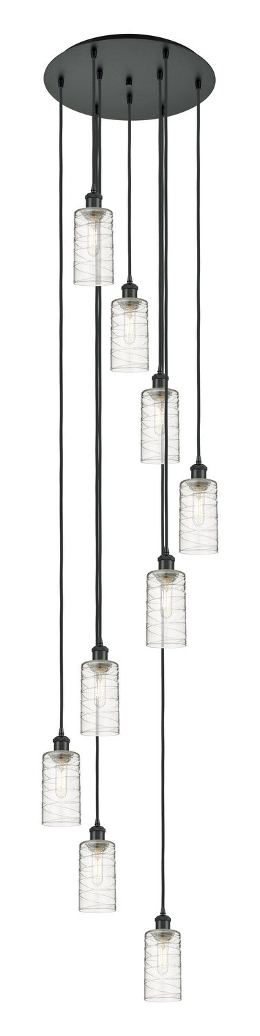 Innovations - 119B-9P-BK-G434-7DE - Nine Light Pendant - Downtown Urban - Matte Black