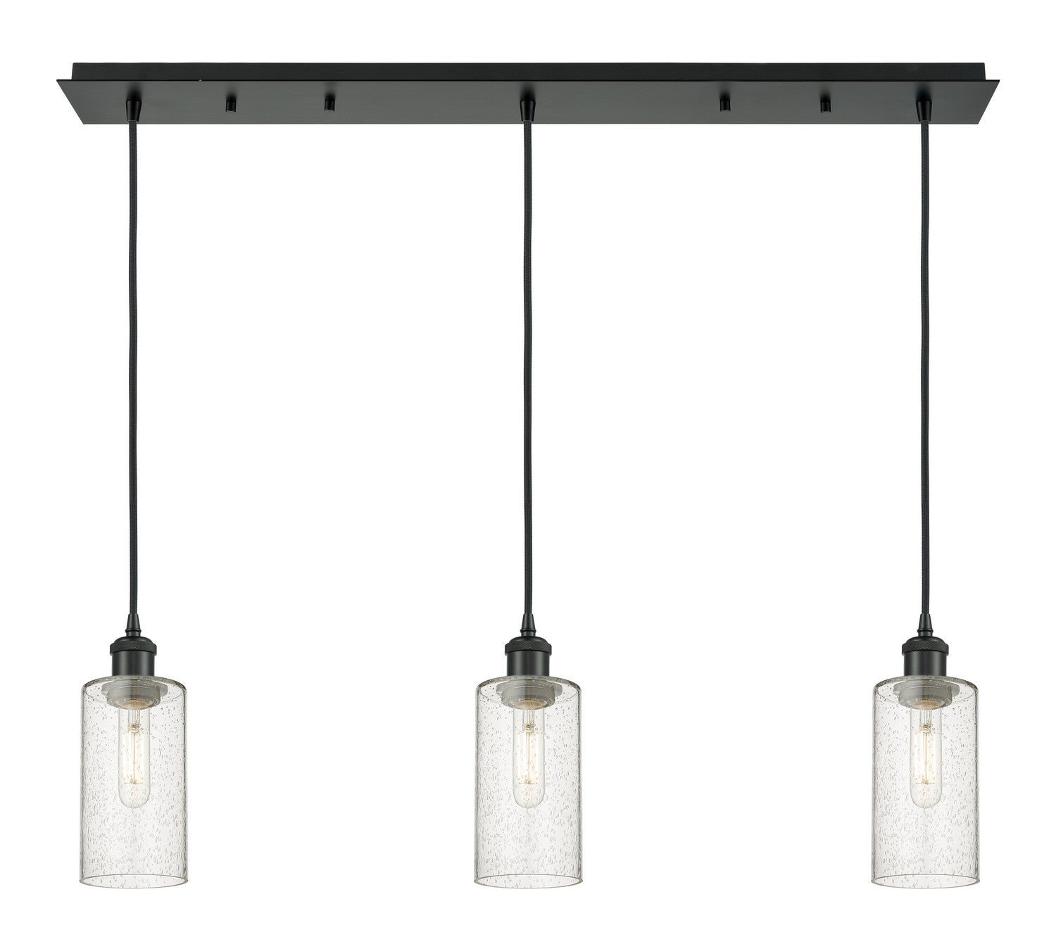 Innovations - 123B-3P-BK-G434-7SDY - Three Light Linear Pendant - Downtown Urban - Matte Black