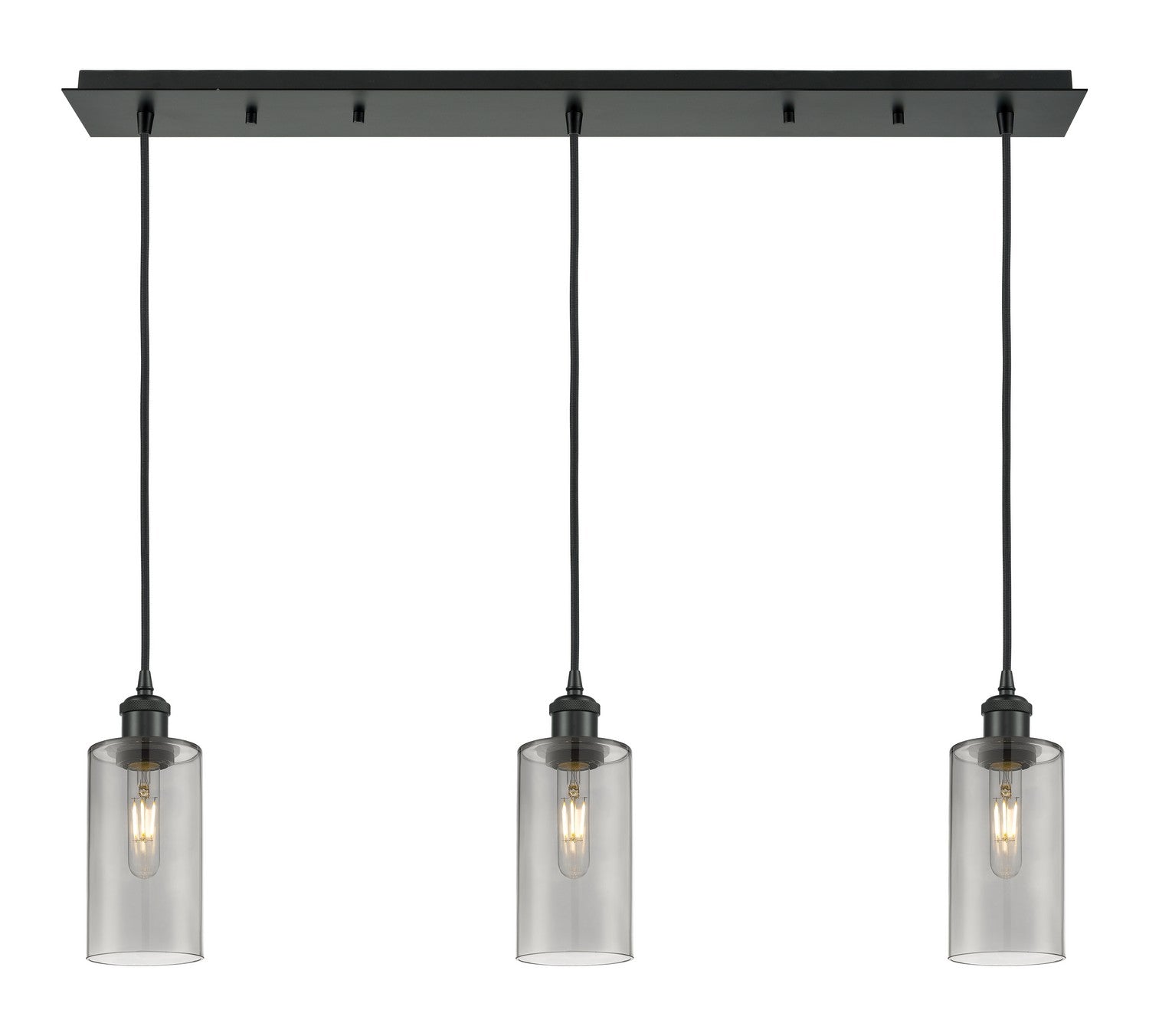 Innovations - 123B-3P-BK-G434-7SM - Three Light Linear Pendant - Downtown Urban - Matte Black