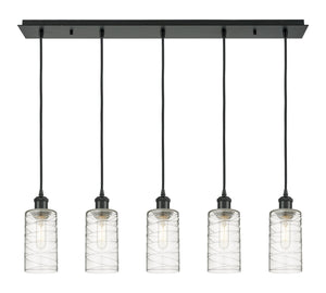 Innovations - 125B-5P-BK-G434-7DE - Five Light Linear Pendant - Downtown Urban - Matte Black