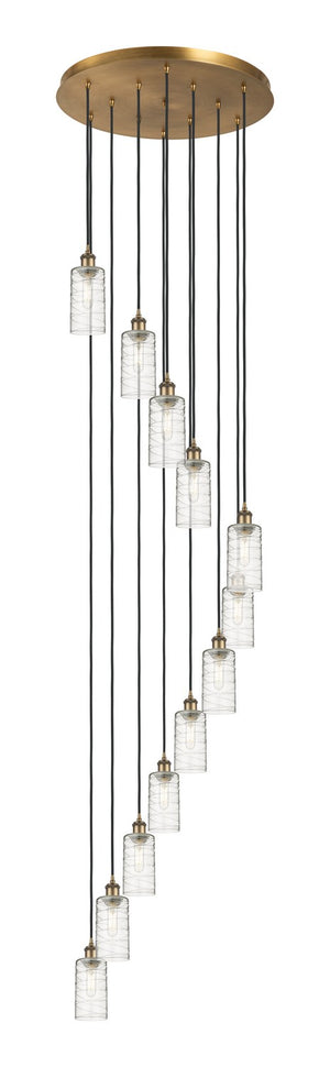 Innovations - 126B-12P-BB-G434-7DE - 12 Light Pendant - Downtown Urban - Brushed Brass