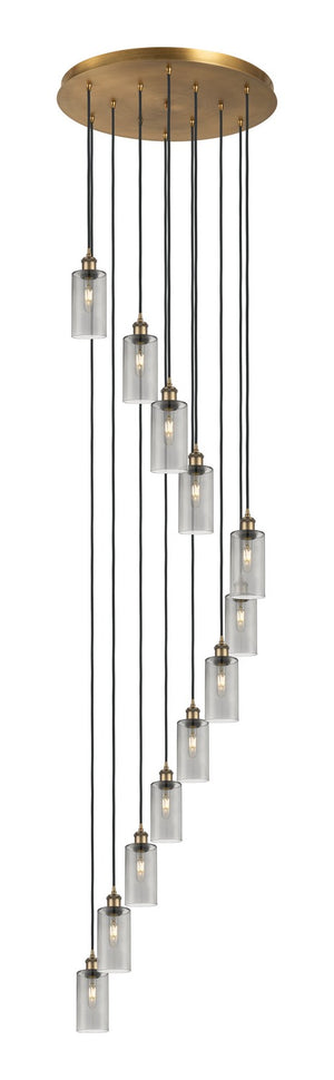 Innovations - 126B-12P-BB-G434-7SM - 12 Light Pendant - Downtown Urban - Brushed Brass