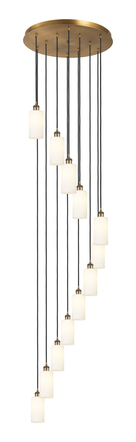 Innovations - 126B-12P-BB-G434-7WH - 12 Light Pendant - Downtown Urban - Brushed Brass