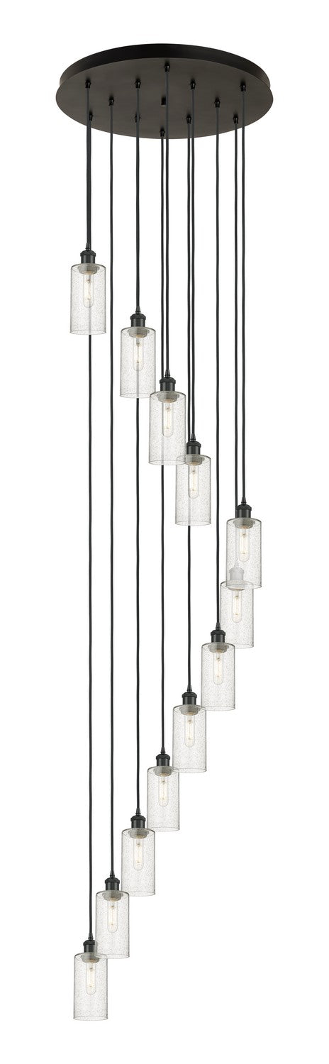 Innovations - 126B-12P-BK-G434-7SDY - 12 Light Pendant - Downtown Urban - Matte Black