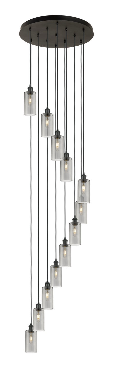 Innovations - 126B-12P-BK-G434-7SM - 12 Light Pendant - Downtown Urban - Matte Black