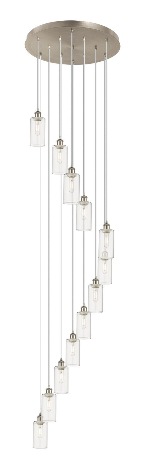 Innovations - 126B-12P-SN-G434-7CL - 12 Light Pendant - Downtown Urban - Brushed Satin Nickel