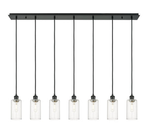 Innovations - 127B-7P-BK-G434-7CL - Seven Light Linear Pendant - Downtown Urban - Matte Black