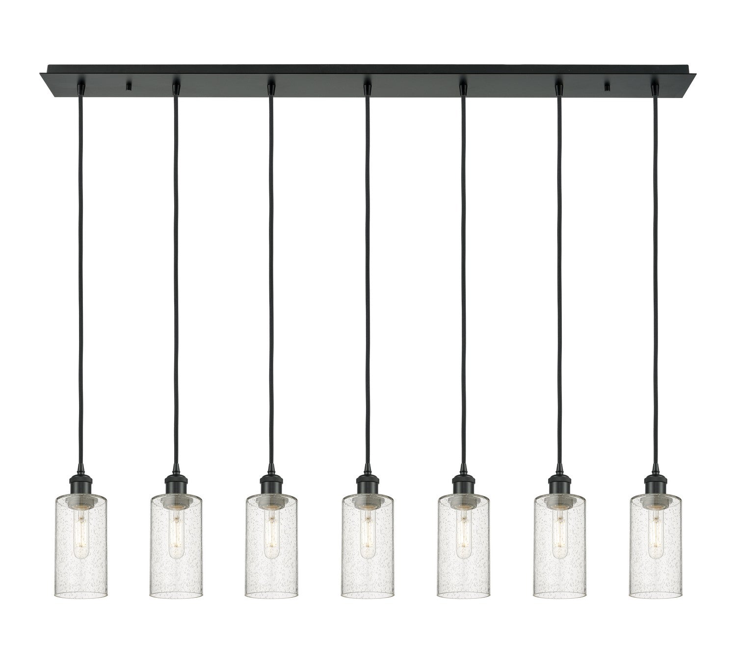 Innovations - 127B-7P-BK-G434-7SDY - Seven Light Linear Pendant - Downtown Urban - Matte Black