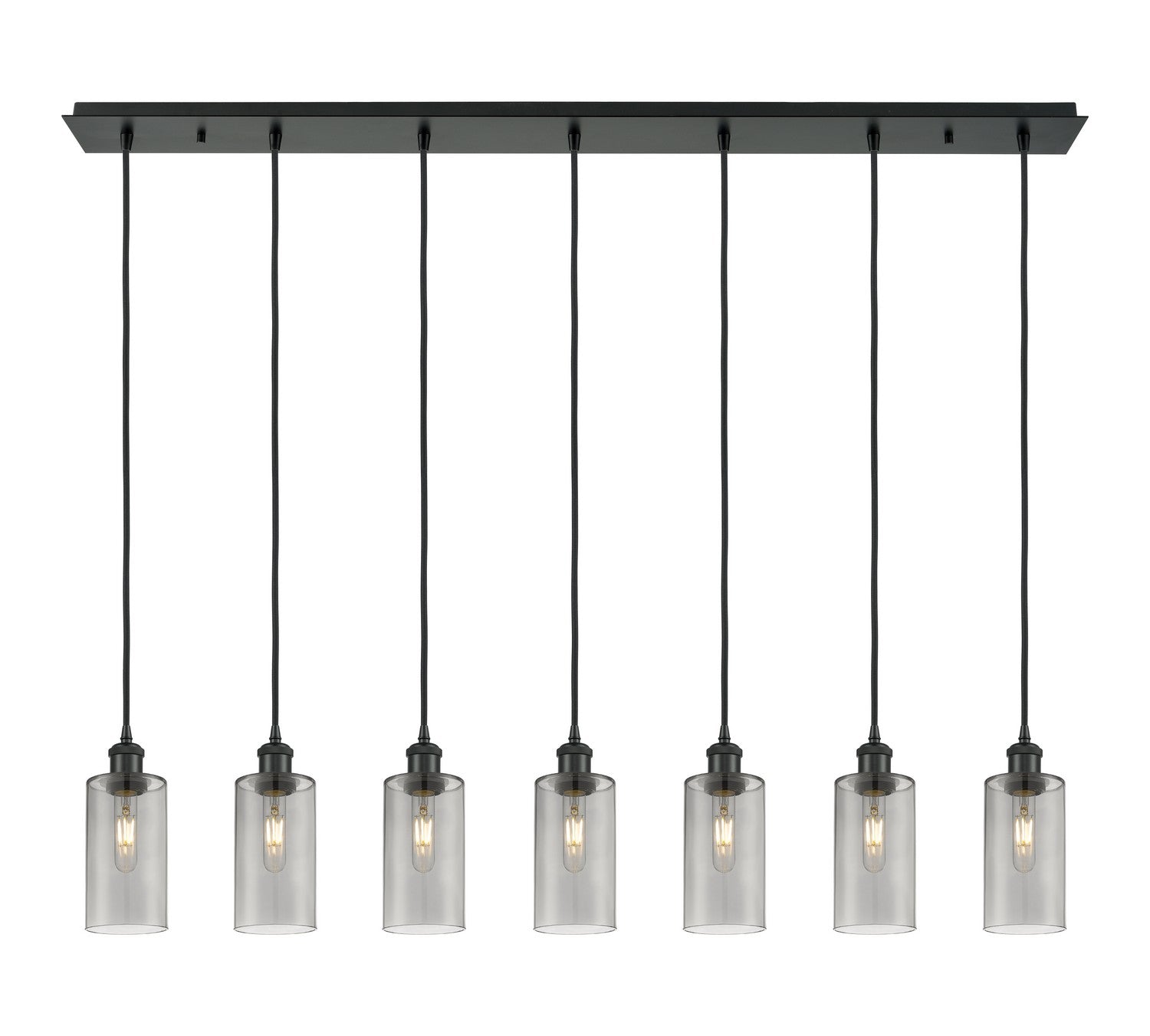 Innovations - 127B-7P-BK-G434-7SM - Seven Light Linear Pendant - Downtown Urban - Matte Black