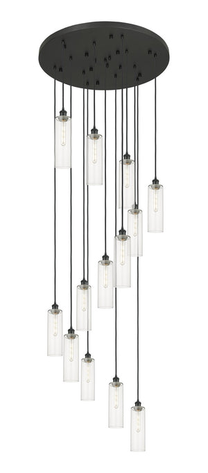 Innovations - 132BK-B-13P-BK-G434-12CL - 13 Light Pendant - Downtown Urban - Matte Black