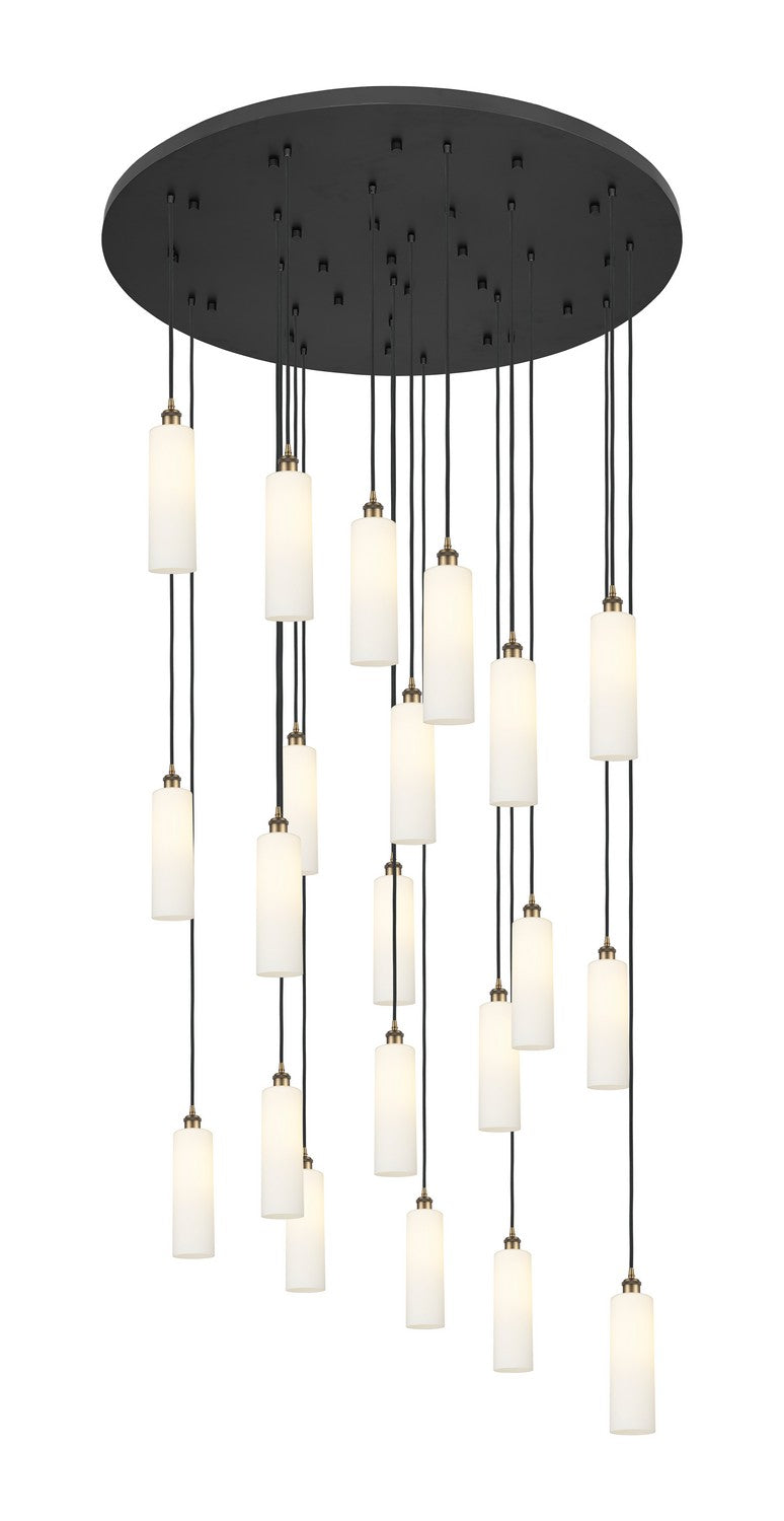 Innovations - 148BK-B-21P-BB-G434-12WH - 21 Light Pendant - Downtown Urban - Brushed Brass