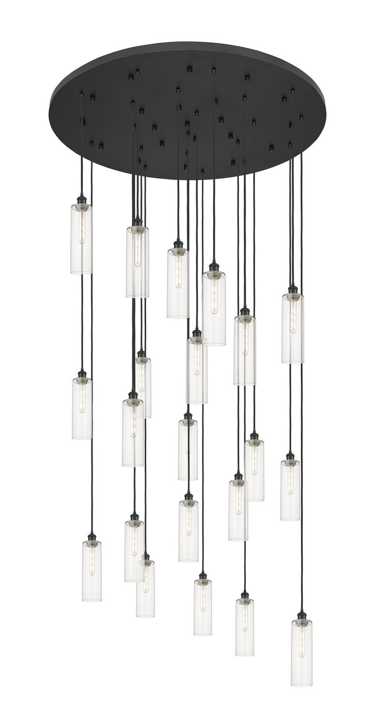 Innovations - 148BK-B-21P-BK-G434-12CL - 21 Light Pendant - Downtown Urban - Matte Black