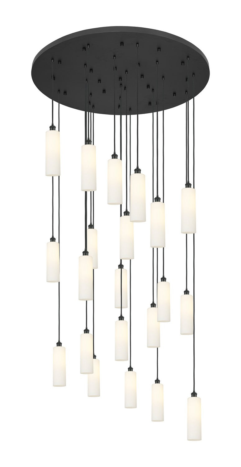 Innovations - 148BK-B-21P-BK-G434-12WH - 21 Light Pendant - Downtown Urban - Matte Black