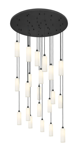 Innovations - 148BK-B-21P-BK-G434-12WH - 21 Light Pendant - Downtown Urban - Matte Black