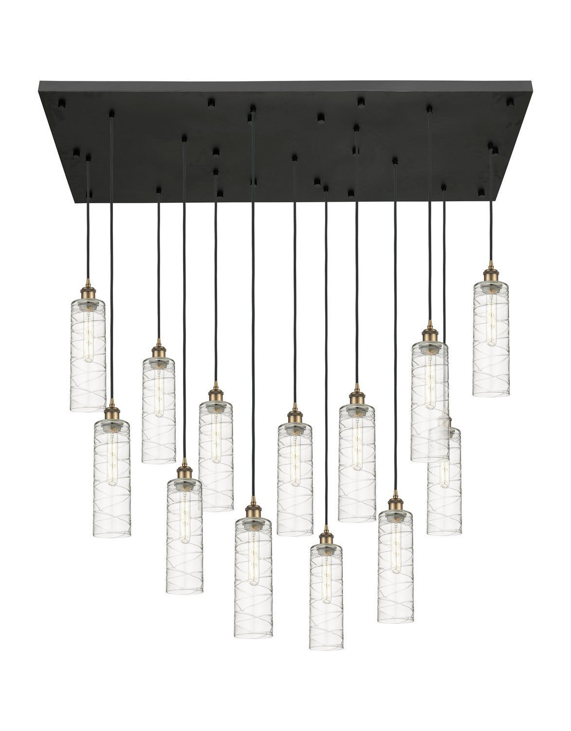 Innovations - 154BK-B-13P-BB-G434-12DE - 13 Light Pendant - Downtown Urban - Brushed Brass