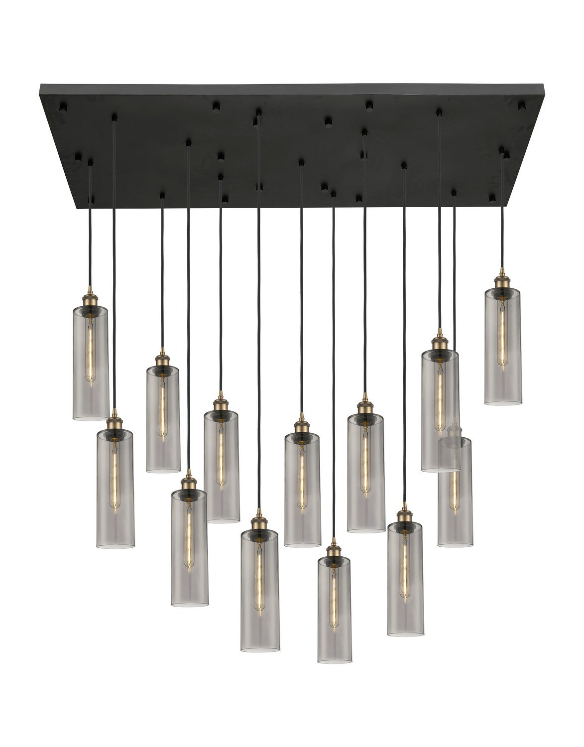 Innovations - 154BK-B-13P-BB-G434-12SM - 13 Light Pendant - Downtown Urban - Brushed Brass