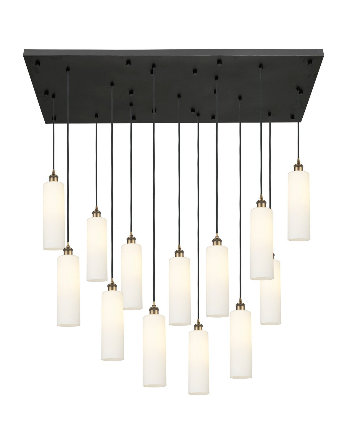 Innovations - 154BK-B-13P-BB-G434-12WH - 13 Light Pendant - Downtown Urban - Brushed Brass