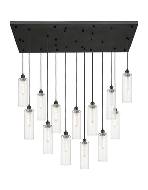 Innovations - 154BK-B-13P-BK-G434-12CL - 13 Light Pendant - Downtown Urban - Matte Black