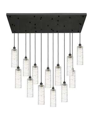 Innovations - 154BK-B-13P-BK-G434-12DE - 13 Light Pendant - Downtown Urban - Matte Black